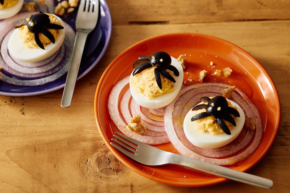 カラフルなデビルドエッグのレシピ